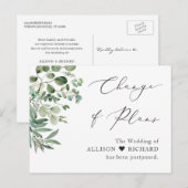 Verandering van plannen Script Eenvoudig Elegant E Briefkaart (Voorkant / Achterkant)