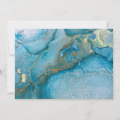 Verandering van Plannen Teal Goud Uitgestelde Trou Kaart (Achterkant)