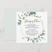 Verandering van plannen uitgesteld Eucalyptus Lave Kaart (Voorkant / Achterkant)