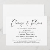 Verandering van plannen Uitgesteld Geannuleerd Zwa Aankondiging (Voorkant / Achterkant)