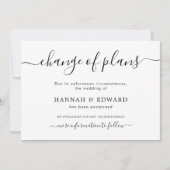 Verandering van plannen | Uitgestelde huwelijksaan Kaart (Voorkant)