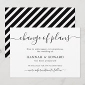 Verandering van plannen | Uitgestelde huwelijksaan Kaart (Voorkant / Achterkant)