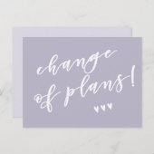 Verandering van plannen! Uitstel wegens Corona Briefkaart (Voorkant / Achterkant)