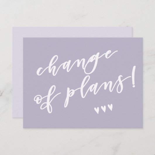 Verandering van plannen! Uitstel wegens Corona Briefkaart (Voorkant / Achterkant)