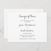 Verandering van plannen voor het uitstellen van ee briefkaart (Voorkant / Achterkant)