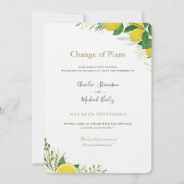 Verandering van uitstel van trouwuitnodiging aankondiging