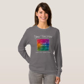 Veranderlijke Kleur Tekst Afbeelding Womens Script T-shirt (Voorkant volledig)