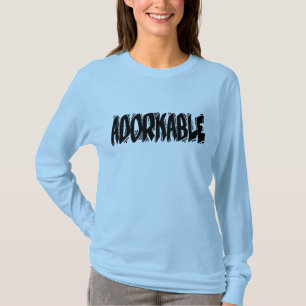 Verankbare, donkere tekst t-shirt