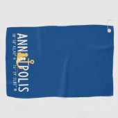 Verankerd in Annapolis Dog Golf Towel Golfhanddoek (Horizontaal)