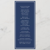 Verankerd in Liefde Nautisch Blauw Anker Bruiloft Programma (Achterkant)