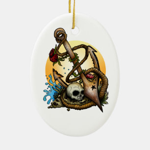 Verankerd Keramisch Ornament