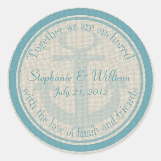 Verankerd met Liefde Ronde Sticker (Voorkant)