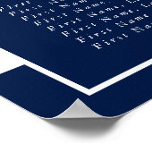 Verankerd | Nautical Wedding | Schema voor zeesche Poster (Hoek)