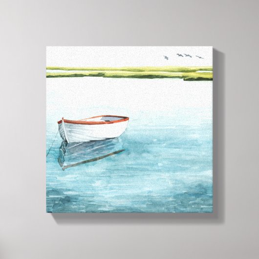 Verankerde bay I Canvas Afdruk (Voorkant)