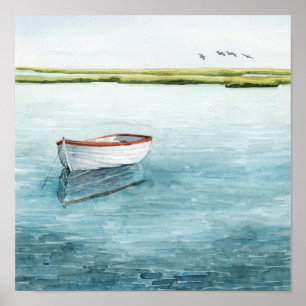 Verankerde bay I Poster