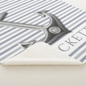 Verankerde strepen sherpa deken (3/4)