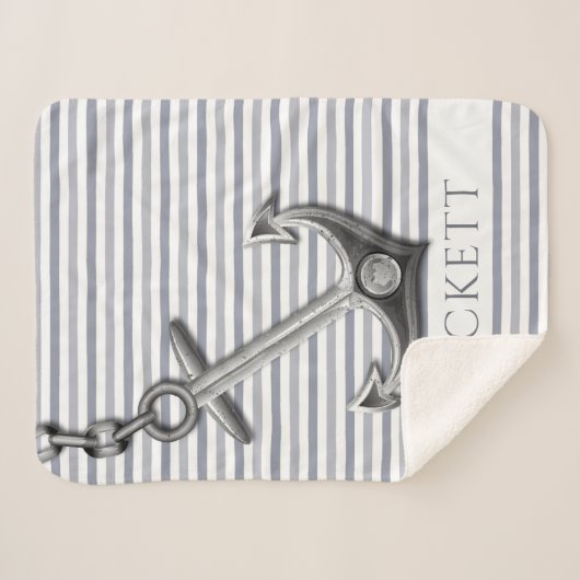 Verankerde strepen sherpa deken (Voorkant (horizontaal))