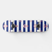Verankers op het Nautisch Patroon van Stripes Skateboard (Horizontaal)