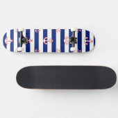 Verankers op het Nautisch Patroon van Stripes Skateboard (Horizontaal)