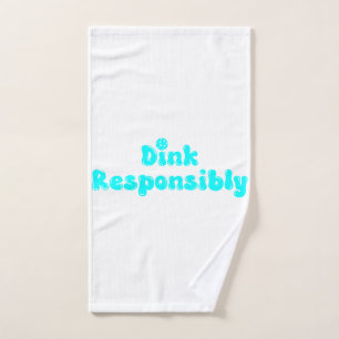 Verantwoord drinken - Grappig Pickleball cadeau Handdoek
