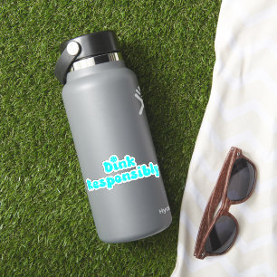 Verantwoord drinken - Grappig Pickleball cadeau Sticker