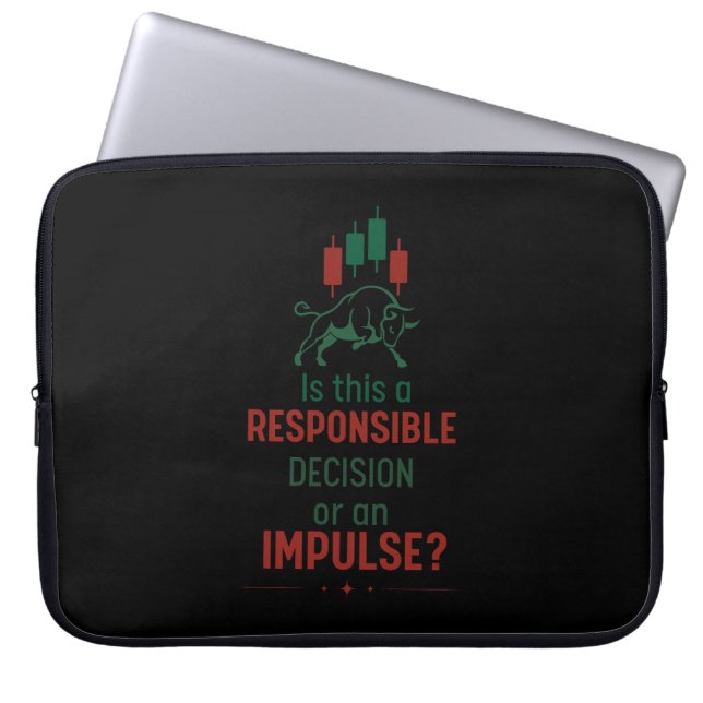 Verantwoorde Beslissing – Handelsdiscipline Laptop Sleeve (Voorkant)