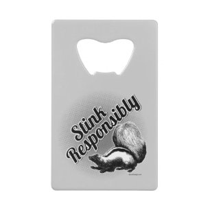 Verantwoordelijk blijven kredietkaart flessenopener