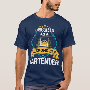 Verantwoordelijke Bartender Alcohol Industry Funny T-shirt