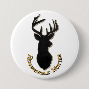 Verantwoordelijke Hunter Deer Pattern-Button Ronde Button 7,6 Cm