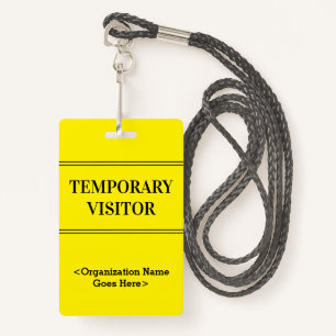 Verantwoordelijke "TIJDELIJKE VISITOR"-badge Badge