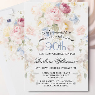 VERASSING Elegant Geschilderde Bloemen 90ste Verja Kaart