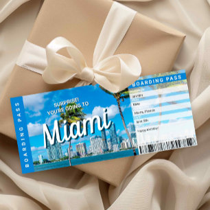 Verassingsreis naar Miami Cadeau Instapkaart Kaart