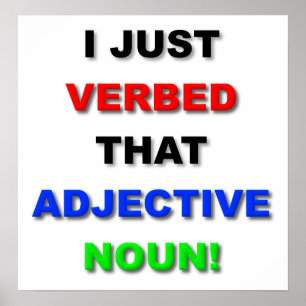 Verb het Poster Noun Funny