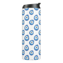 Verbaasd Blauw Niezende Patroon