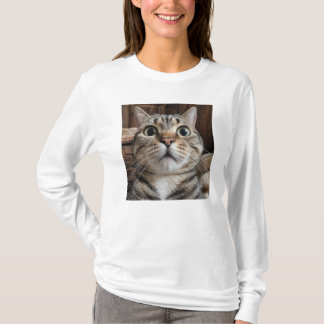 Verbaasd Kattengezicht, Kat Foto T-shirt