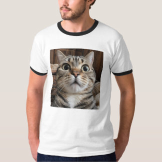 Verbaasd Kattengezicht, Kattenfoto T-shirt