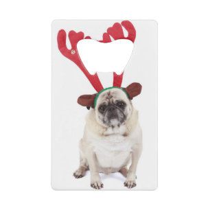 Verbaasd uitziende steker met Reindester Antlers Kredietkaart Flessenopener