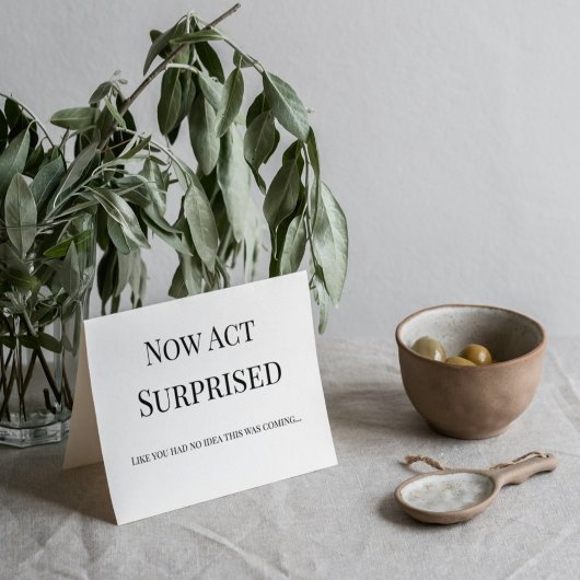 Verbaasd verrast door een grappige bridesmaïde voo kaart