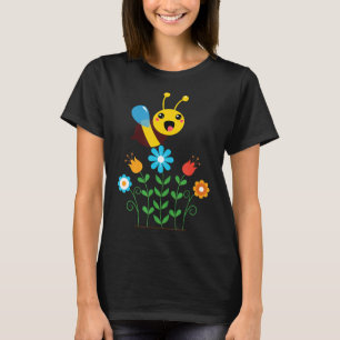 Verbaasde Bij Die Rond De Tuin Vliegt Schattig T-shirt
