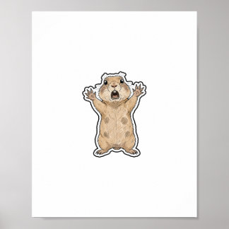 Verbaasde chipmunk poster