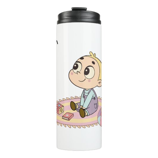 Verbaasde Jongens Illustratie Thermosbeker (Voorkant)