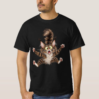 Verbaasde Maine Coon Kat T-shirt