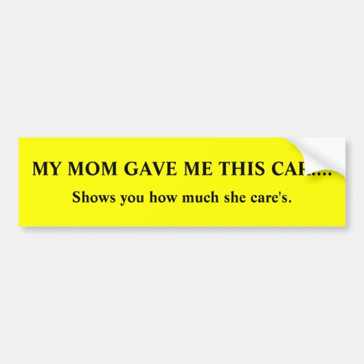 Verbaasde moeder! ! ! bumpersticker (Voorkant)