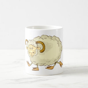 Verbaasde Ram Schaap Grappige Boerderij Dier Koffiemok