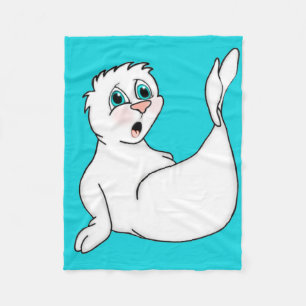Verbaasde Zeehond Fleece Dekbed Deken