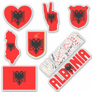 Verbazingwekkend Albanese nationale symbolen Sticker