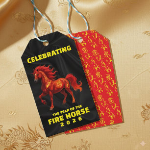 Verbazingwekkend Chinees Jaar van het Vuurpaard 20 Cadeaulabel