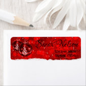 Verbazingwekkend, fijn, prachtig rood kerstlabel etiket (Insitu)