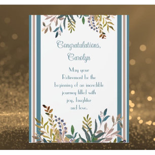 Verbazingwekkend geschenk! Aangepaste aftredingspl Fotoplaat