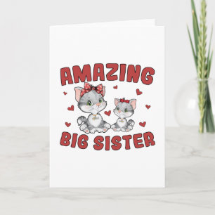 Verbazingwekkend groot zusje - Kettige katten rode Kaart